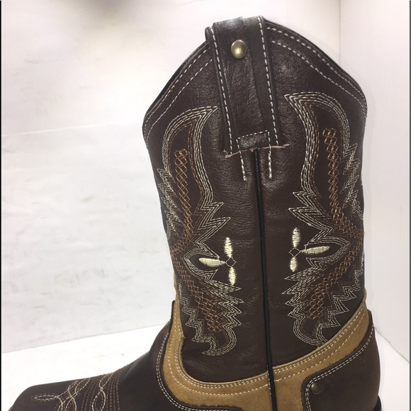 Women’s cowgirl Cowboy Western Rodeo Leather boots brown Bota Vaquera piel 940 - Picture 5 of 8